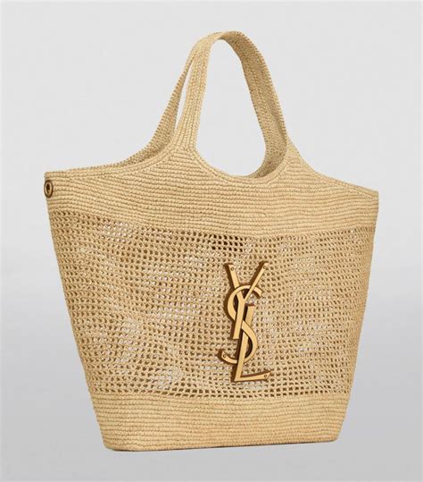 cuffia ysl|SAINT LAURENT Raffia Bags for Women .